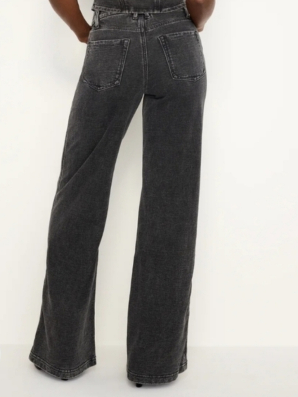 Good American Sweatpant Jeans Charcoal Gray